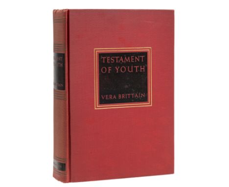 Brittain (Vera) Testament of Youth, first American edition, signed presentation inscription from the author to half-title, pp