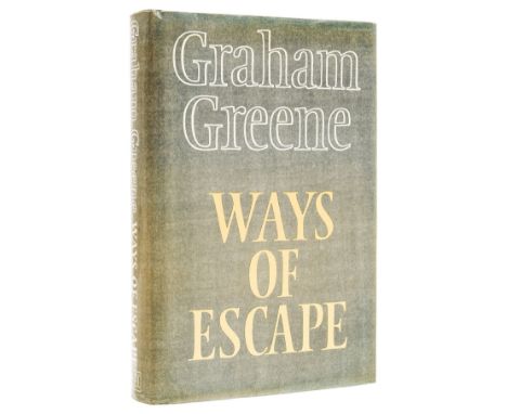 Greene (Graham) Ways of Escape, first edition, signed presentation inscription from the author to Islay de Courcy Lyons to en