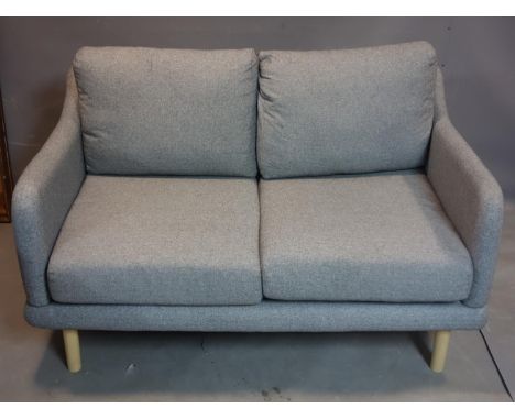 A contemporary John Lewis two seater sofa with grey upholstery, H.77 W.132 D.78cm 