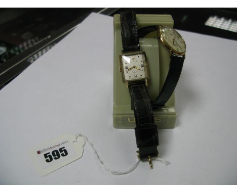 Lord Elgin; A Vintage Wristwatch, the signed dial with claw set highlights and seconds subsidiary dial, within plain case sta