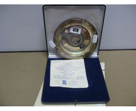 A Hallmarked Silver Commemorative Dish, inset to the centre "25th Anniversary of The Coronation 1953 Elizabeth II 1978", in f