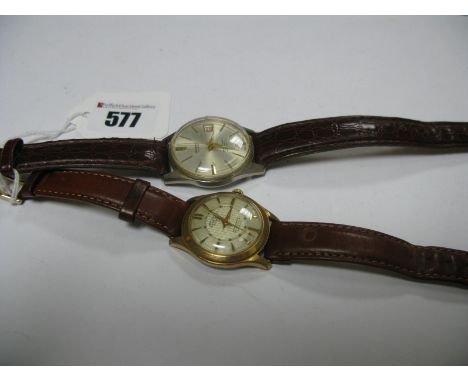 Melburn Super Automatic Vintage Gent's Wristwatch, with dagger markers and centre seconds, on a later strap; Argonaut automat