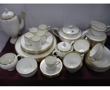 Royal Worcester "Viceroy" Pattern Dinner-Tea-Coffee Service, with gold rim. (fifty four pieces)