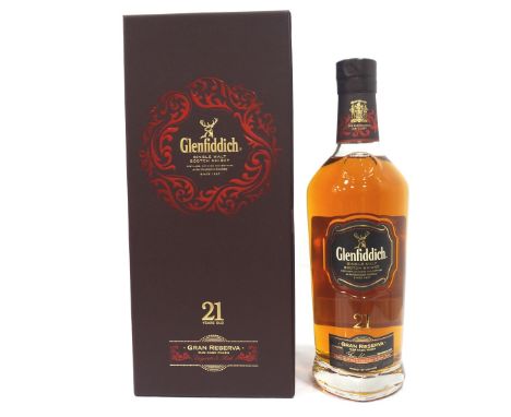 GLENFIDDICH 21YO GRAN RESERVAThe Glenfiddich 21 Year Old Single Malt Scotch Whisky Gran Reserva is matured in American Oak Ca