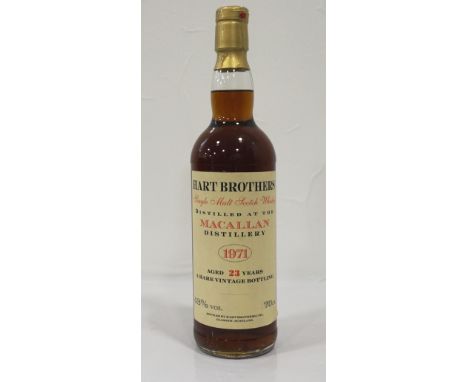 MACALLAN 1971 HART BROS.A bottle of the Macallan 23 Year Old Single Malt Scotch Whisky bottled by Hart Brothers Ltd., Glasgow