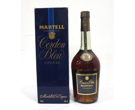 MARTELL CORDON BLEU COGNACA 1980's example of this classic bottling of cognac.  Martell Cordon Bleu Cognac.  70cl.  40% abv. 