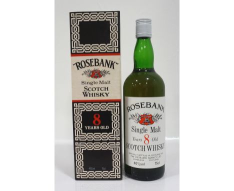ROSEBANK 8YOA bottle of Rosebank 8 Year Old Single Malt Scotch Whisky especially bottled for The Distillers Agency Ltd.  75cl