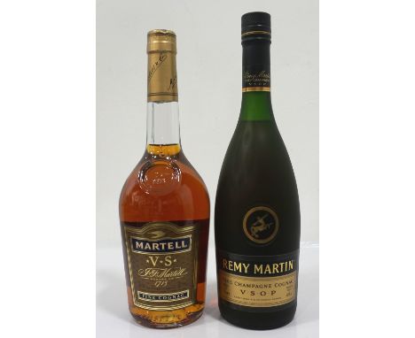 TWO COGNACSTwo bottles of Cognac, comprising: REMY MARTIN V.S.O.P. FINE CHAMPAGNE COGNAC.  70cl.  40% abv.  Level bottom neck