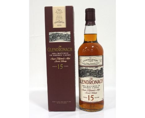 GLENDRONACH 15YOA nice older bottling of the Glendronach 15 Year Old Single Malt Scotch Whisky.  70cl.  40% abv.  100% mature