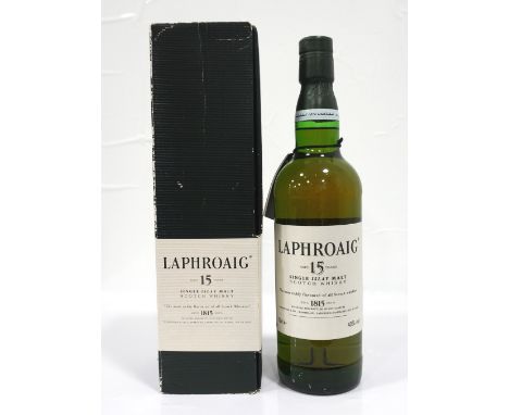LAPHROAIG 15YO PRE ROYAL WARRANTAn older presentation of the Laphroaig 15 Year Old Single Malt Scotch Whisky.  70cl.  43% abv