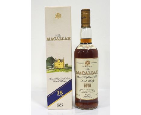 MACALLAN 18YO - 1978The 1978 distillation of the famous Macallan 18 Year Old Single Malt Scotch Whisky.  70cl.  43% abv.  Bot