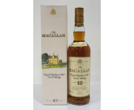 MACALLAN 10YOA fine bottle of The Macallan 10 Year Old Single Malt Scotch Whisky matured in Sherry Wood.  70cl.  40% abv.  In