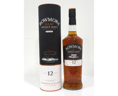 BOWMORE ENIGMA 12YOA bottle of Bowmore Enigma 12 Year Old Single Malt Scotch Whisky.  1 Litre.  40% abv.  In original tube.  