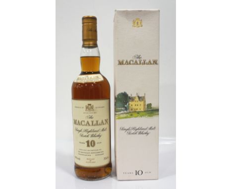 MACALLAN 10YOA fine bottle of The Macallan 10 Year Old Single Malt Scotch Whisky matured in Sherry Wood.  70cl.  40% abv.  In