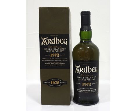 ARDBEG 1975A difficult to obtain bottling of the Ardbeg 1975 Vintage Single Malt Scotch Whisky.  70cl.  43% abv.  Distilled i