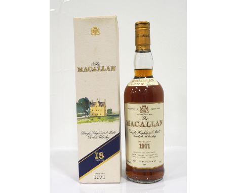 MACALLAN 18YO - 1971You know it is almost as if we have a run of dates from the Macallan 18 Year Old Single Malt Scotch Whisk