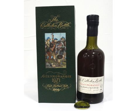 GLENMORANGIE 1971 THE CULLODEN BOTTLEA special limited edition bottling of the Glenmorangie 1971 Vintage Single Malt Scotch W