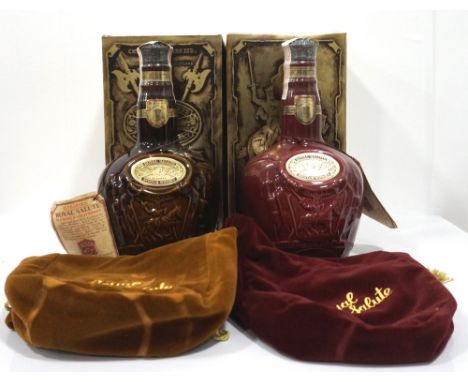 TWO CHIVAS ROYAL SALUTE 21YO A pair of Chivas Royal Salute 21 Year Old Blended Scotch Whisky.  75cl.  40% abv.  One red ceram
