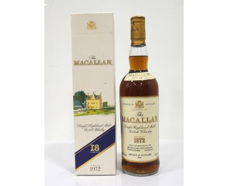 MACALLAN 18YO - 1972Imagine... this bottle of Macallan 18 Year Old Single Malt Scotch Whisky was distilled long ago in the mi