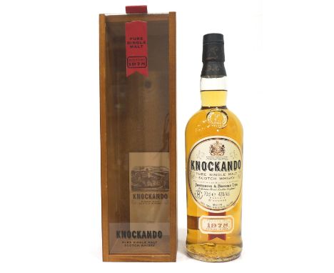 KNOCKANDO 1978 SEASONDistilled in 1978 and bottled in 1992.  Knockando Single Malt Scotch Whisky.  70cl.  43% abv.  Bottled f