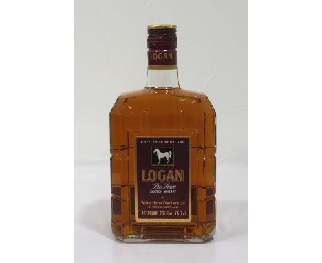 LOGAN DE LUXE 70 PROOFA bottle of Logan De Luxe Blended Scotch Whisky from the early 1970's.  26 2/3 Fl. Ozs./ 75.7cl.  70 pr