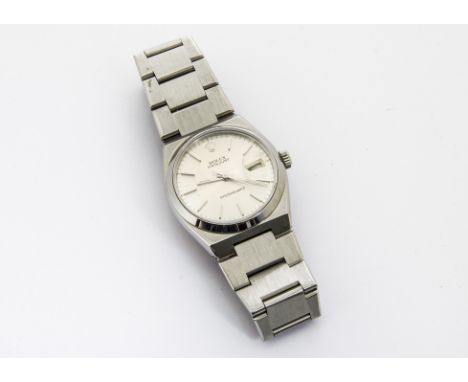A c1970s Rolex Datejust Oysterquartz stainless steel gentleman's wristwatch, 37mm case, ref. 17000, dial with batons and date