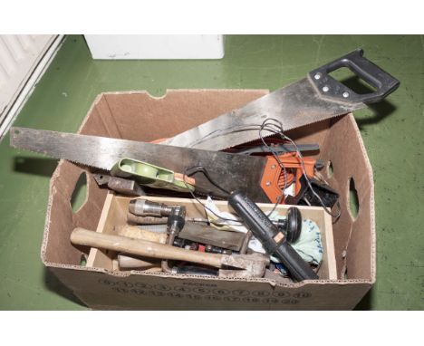 A box of assorted tools
