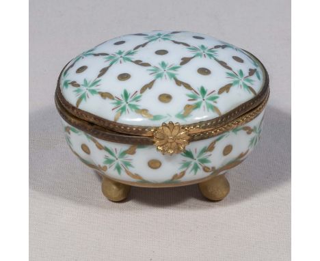 A Limoges porcelain patch box