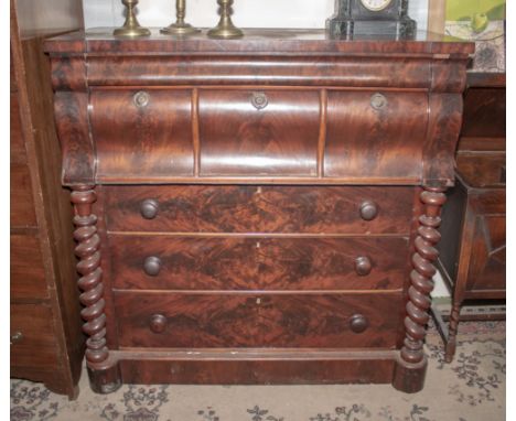 A mahogany Scotch chest