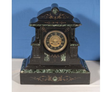 A slate mantle clock