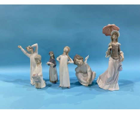 Six Lladro figures