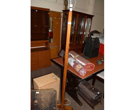 A pine standard lamp