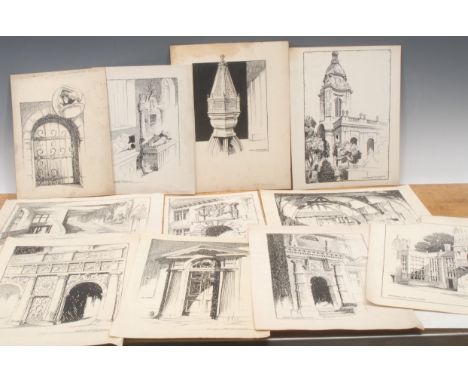 William G. Boswell (mid-century), a collection of topographical and architectural ink drawings and studies, including Hardwic