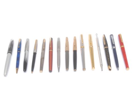 Pens - a collection of fountain and ballpoint pens, various manufacturers, LeBoeuf, Parker, Waterman, etc (15)