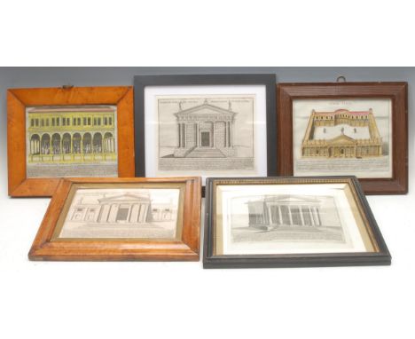 Giacomo Lauro (1550–1605) after, a series of engravings, Basilica of Saint Sabina, Temple of Juno Lucina, Temple of Faustina,