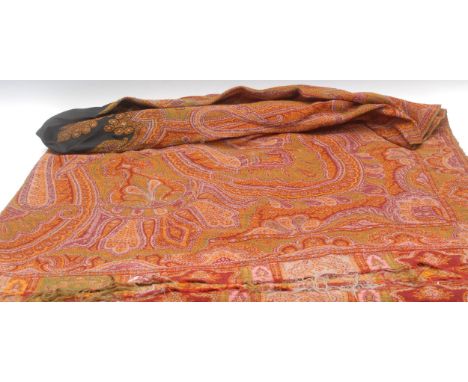 Textiles - a paisley shawl, 170cm wide