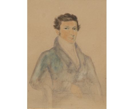 English School (19th century)  Portrait of a Victorian Gentleman  unsigned, watercolour, MS to verso, 13.5cm x 10cm, gilt fra