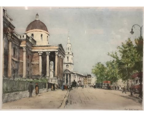 Cecil Tatton Winter (1895 - 1954), by, Edward King, after, The National Gallery, London, coloured etching, signed in pencil, 
