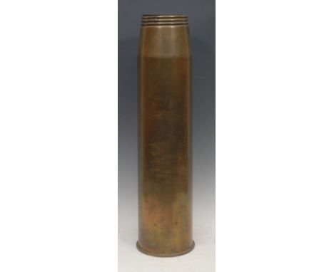 Interior Decoration - a 'trench art' walking stick stand, formed from a 4.5" artillery shell case, 64cm high