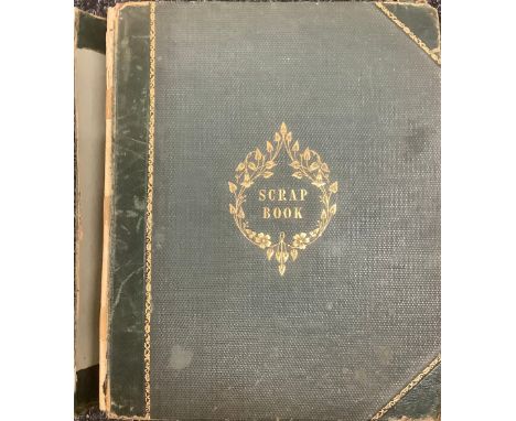An interesting 19th century scrapbook, various letters, cuttings, signatures, letters and ephemera, many of Colonial and mili