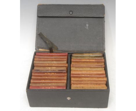 William Shakespeare, Miniature Works, in 24 volumes (Knickerbocker Leather &amp; Novelty Co.: New York, c. 1920), leather-bou