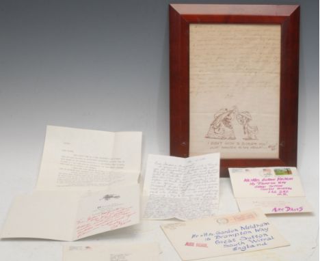 American Cartoons &amp; Movie Memorabilia - Letters of correspondence from Arthur 'Art' Davis (1905-2000), including illustra