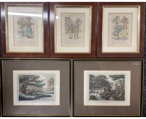 Interior Decoration - Angling - Samuel Howitt, a pair, Pike Fishing, and Minnow Fishing, coloured engravings, (1756 - 1822), 