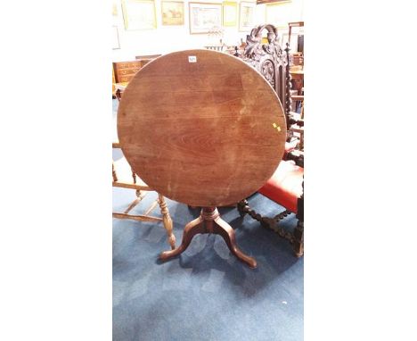 A Georgian mahogany tilt top tripod table.