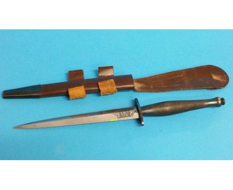 A Fairburn Sykes style fighting knife, etched 'Wilkinson sword, London and The F.S Fighting Knife'.