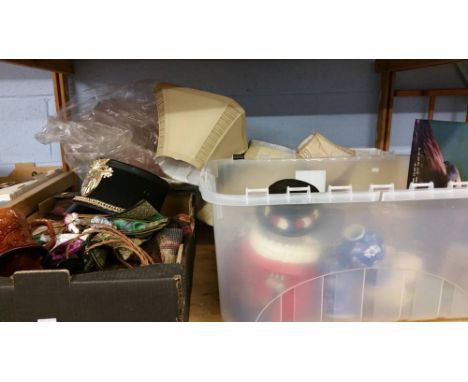 2 Trays including Spode tea-pot, Oriental vases etc.