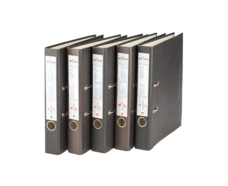A Collection of Leica Technical Service Manuals for Leica M Lenses, in five folders coving a wide range of Leitz lenses (5)