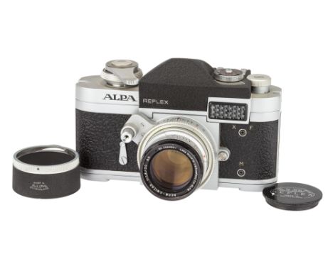 A Pignons Alpa Mod. 6c SLR Camera, 1960-69, chrome, serial no. 46415, with Kern-Switar f/1.8 50mm AR lens, chrome, serial no.