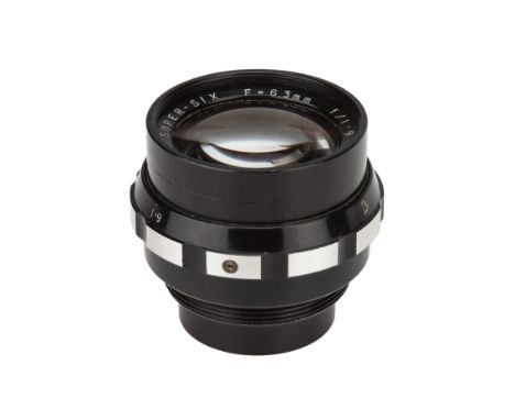 A Dallmeyer Super Six f/1.9 63mm Lens, black, serial no. 713124, body, VG, elements, VG, some very light cleaning marks to fr