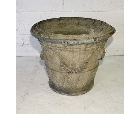 A large composite garden planter with Grecian design A/F